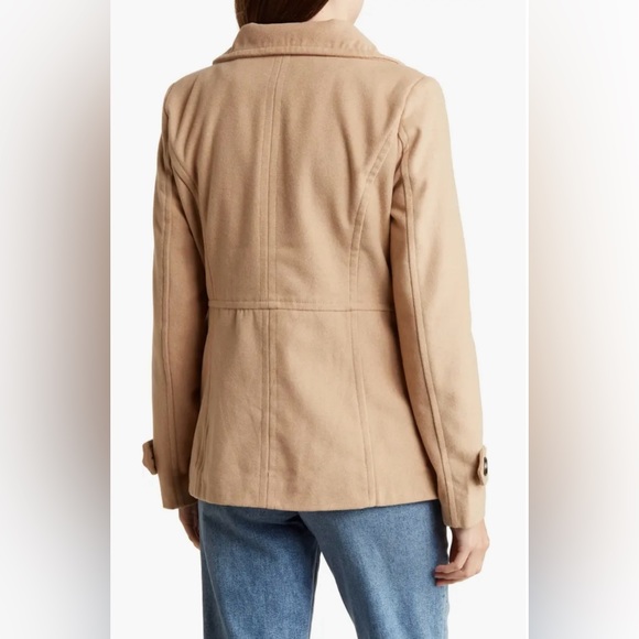 NWT Thread & Supply size s camel double-breasted pea coat PRICED TO SELL - Picture 3 of 9